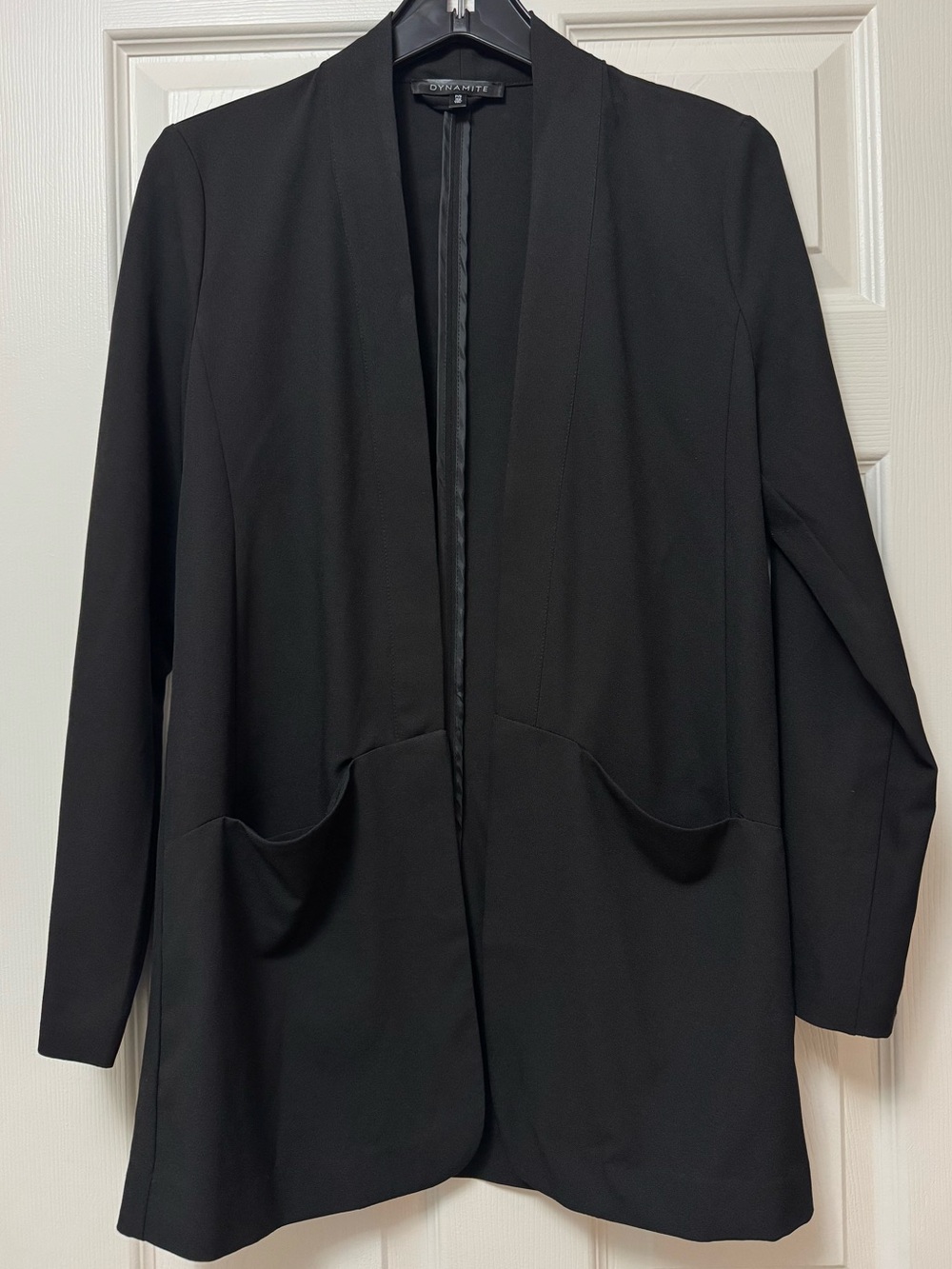 Dynamite Black Open-Front Blazer Jacket